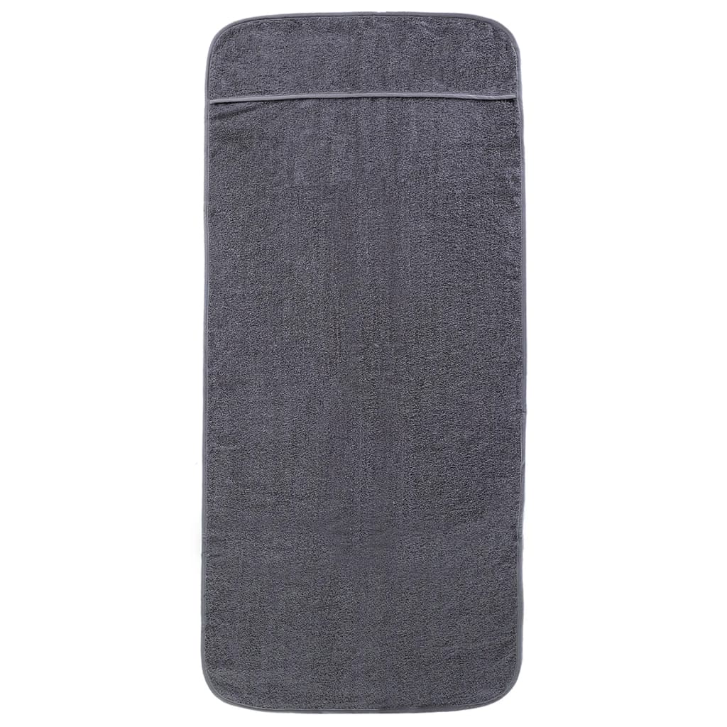 Vidaxl beach towels 2 pcs 400 g m² 75x200 cm fabric anthracite-colored