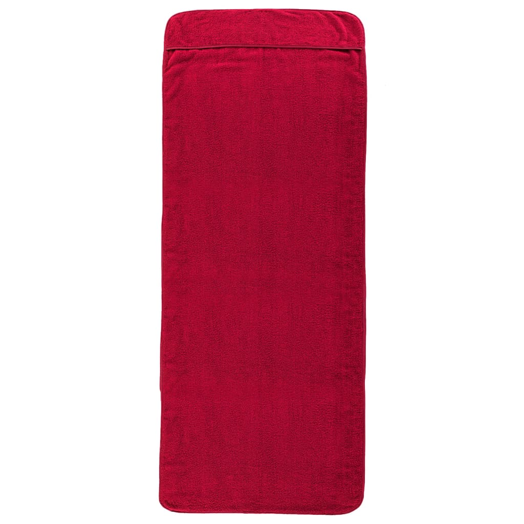 Vidaxl beach towels 2 pcs 400 g m² 60x135 cm fabric burgundy red