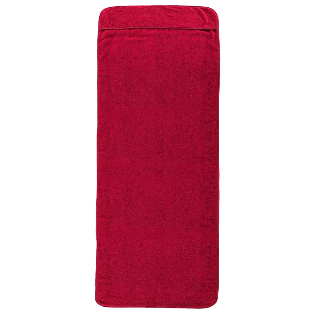 Vidaxl beach towels 2 pcs 400 g m² 75x200 cm fabric burgundy red