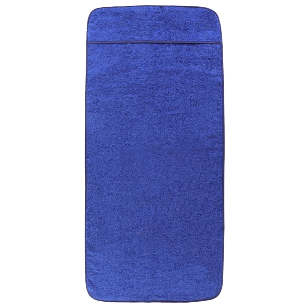Vidaxl beach towels 2 pcs 400 g m² 75x200 cm fabric royal blue