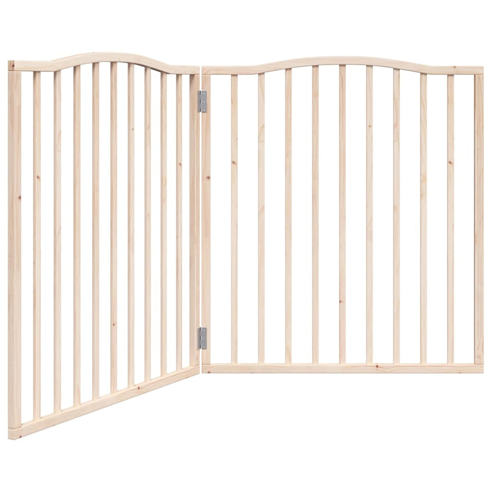 Vidaxl Hundezaun zusammenklappbar 2 Paneele 160 cm Pappelholz