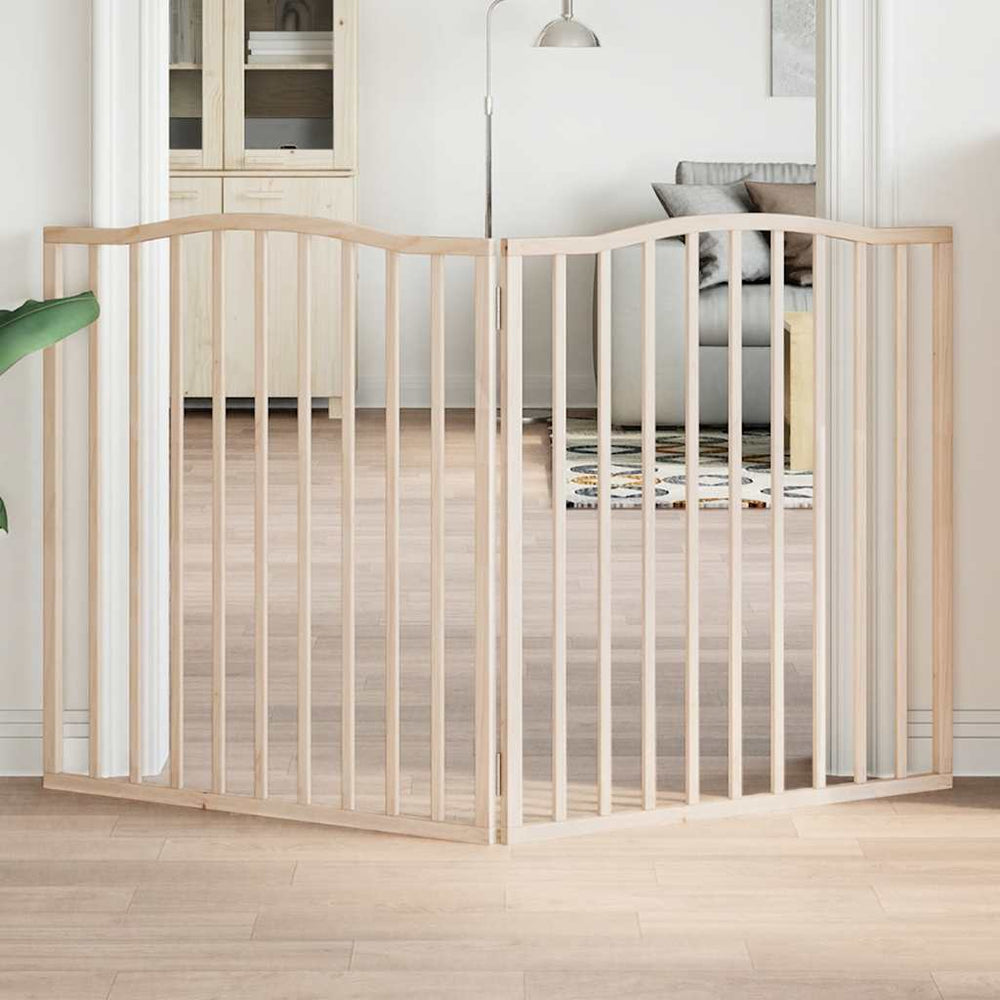 Vidaxl Hundezaun zusammenklappbar 2 Paneele 160 cm Pappelholz