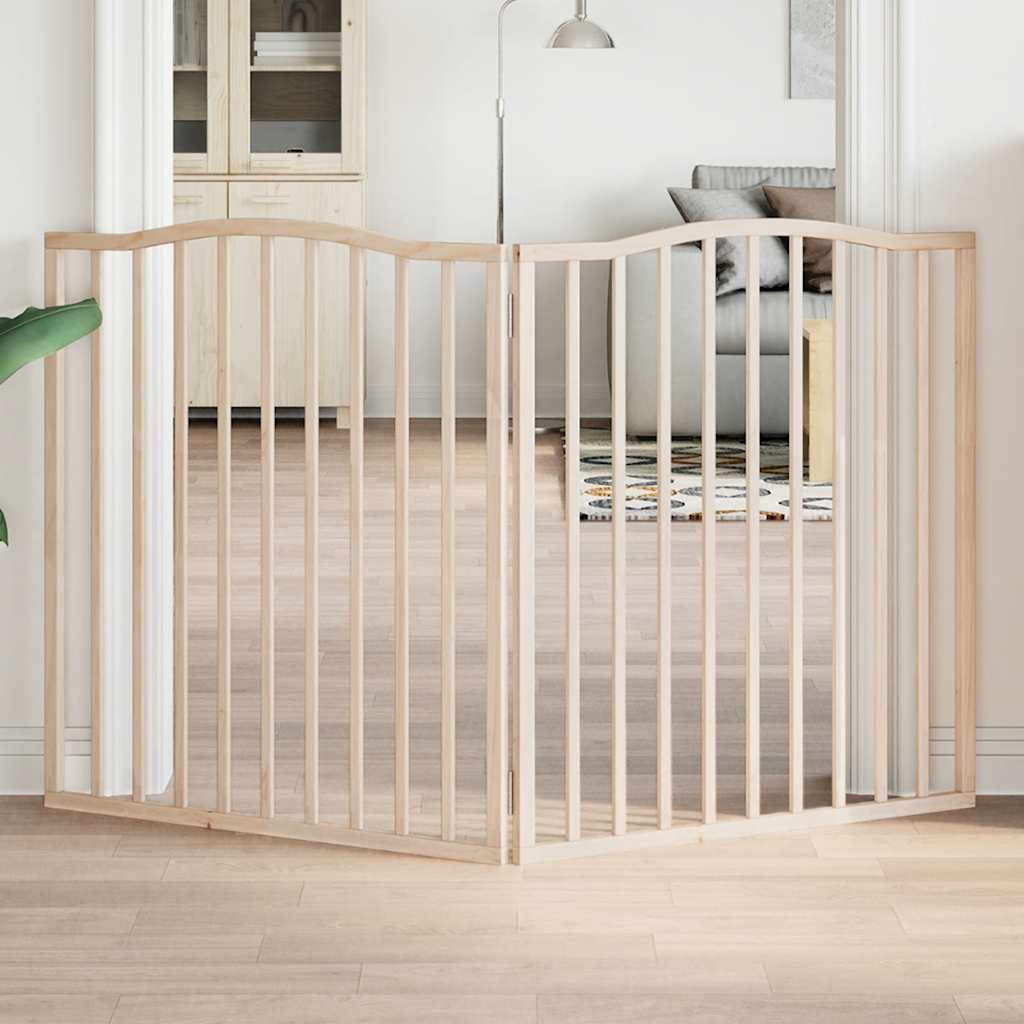 Vidaxl Hundezaun zusammenklappbar 2 Paneele 160 cm Pappelholz
