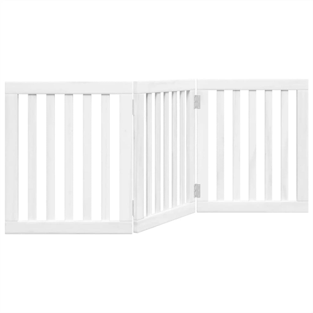 Vidaxl Dog Fence Collapsible 3 pannelli 150 cm Populierhout White