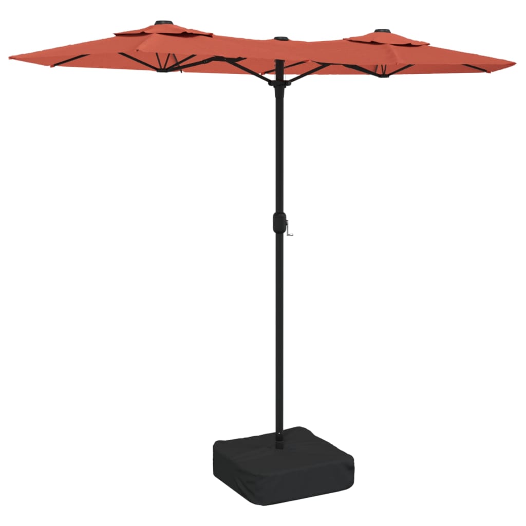 VidaXL Parasol double 316x240 cm couleur terre cuite