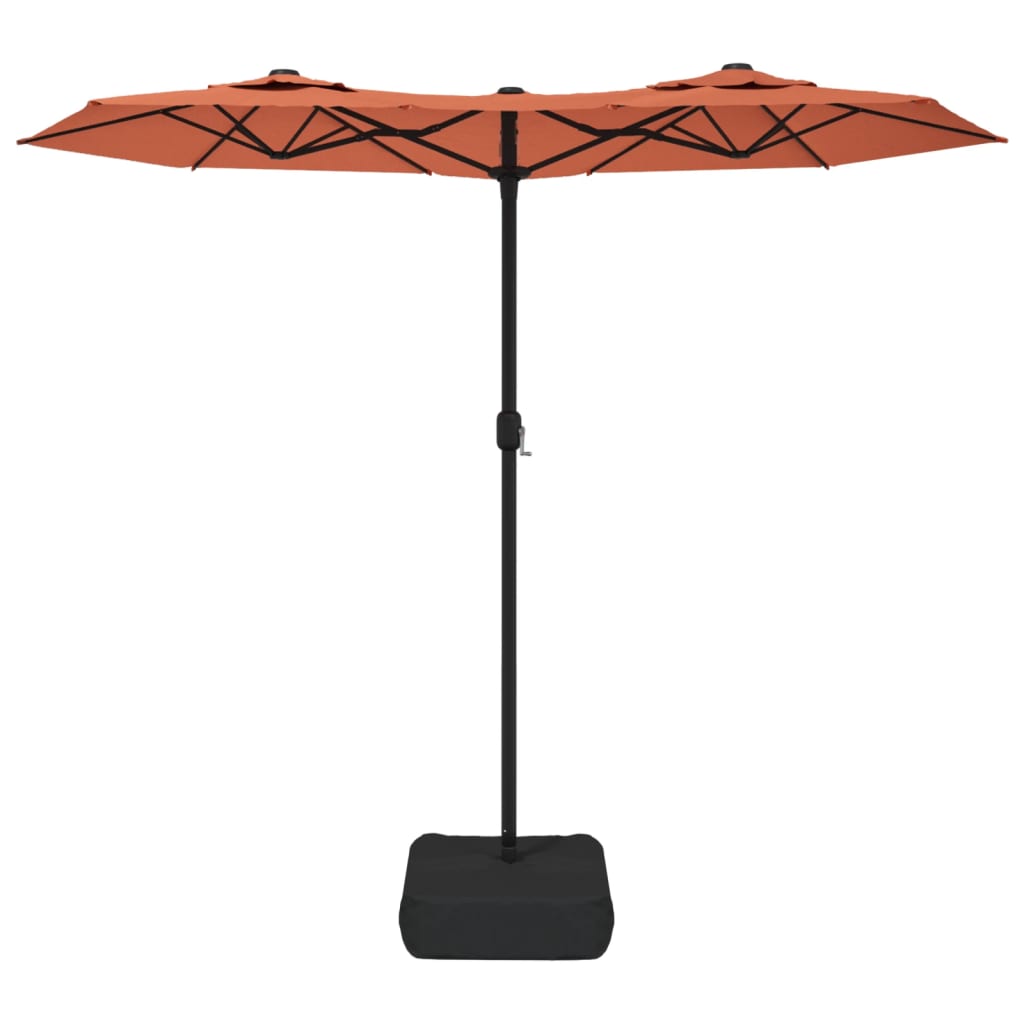 VidaXL Parasol double 316x240 cm couleur terre cuite