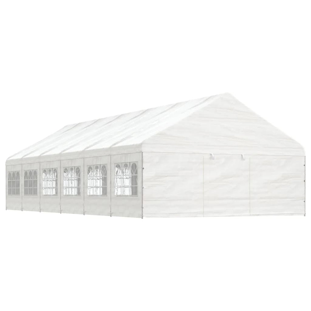 VidaXL Gazebo con tetto 13,38x5,88x3,75 mt in polietilene bianco