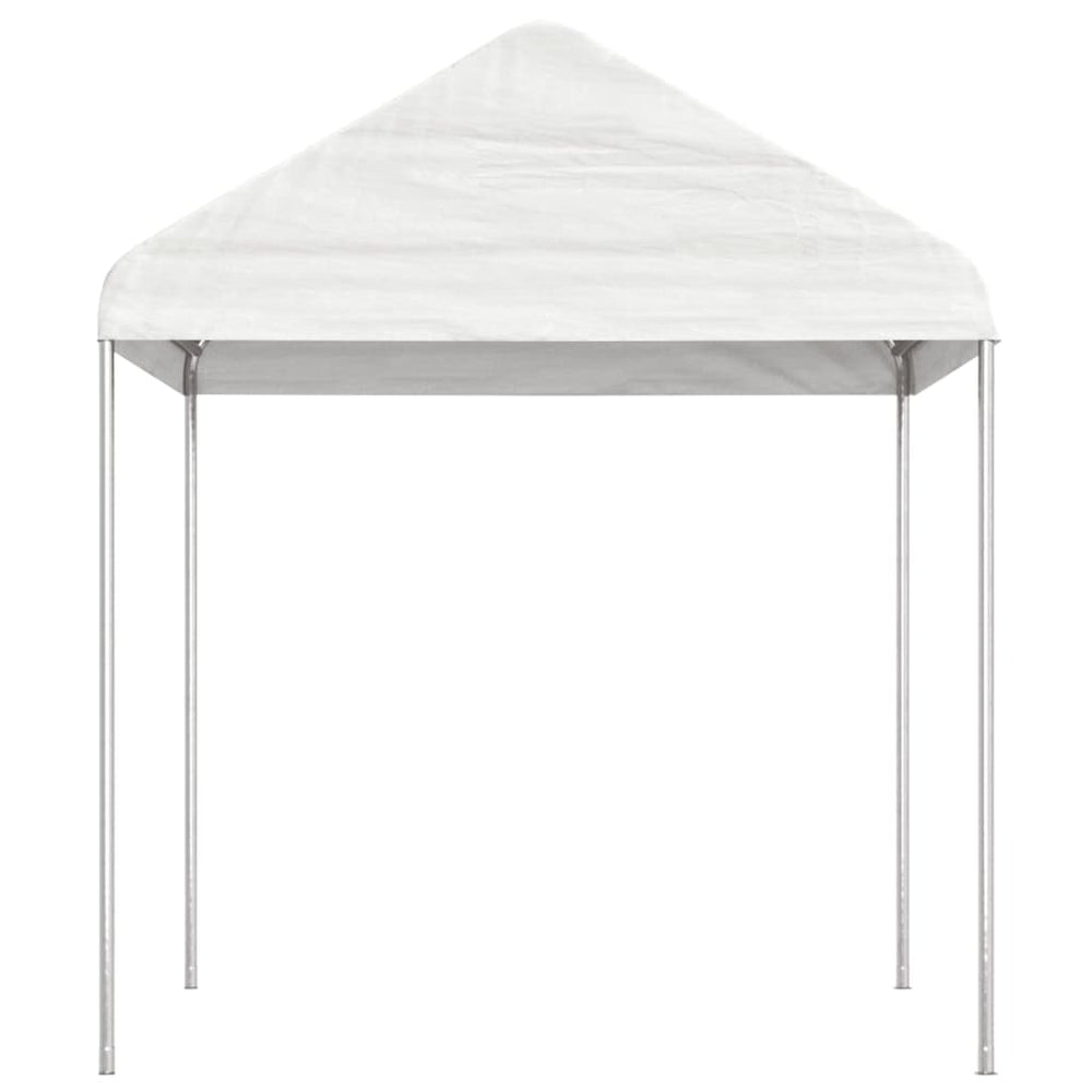 VidaXL Gazebo con tetto 11,15x2,28x2,69 m in polietilene bianco