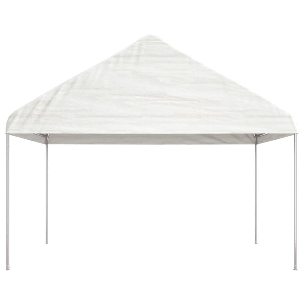 VidaXL Gazebo con tetto 4,46x4,08x3,22 m in polietilene bianco