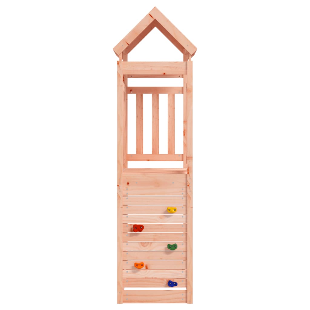 Vidaxl Play Tower With Rock Wall 53x110.5x214 cm Solid Douglas Wood