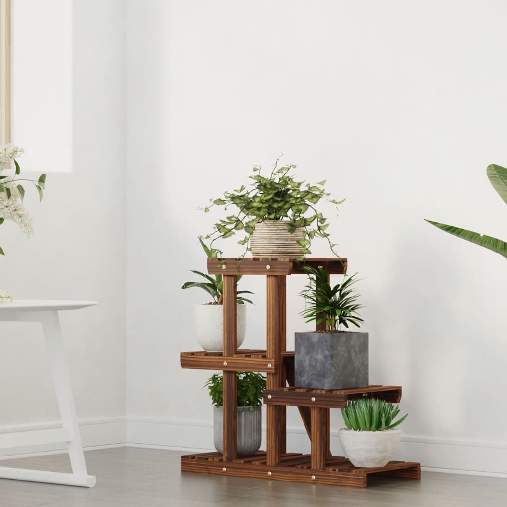 Vidaxl plant stand 58x25x51 cm solid pine wood