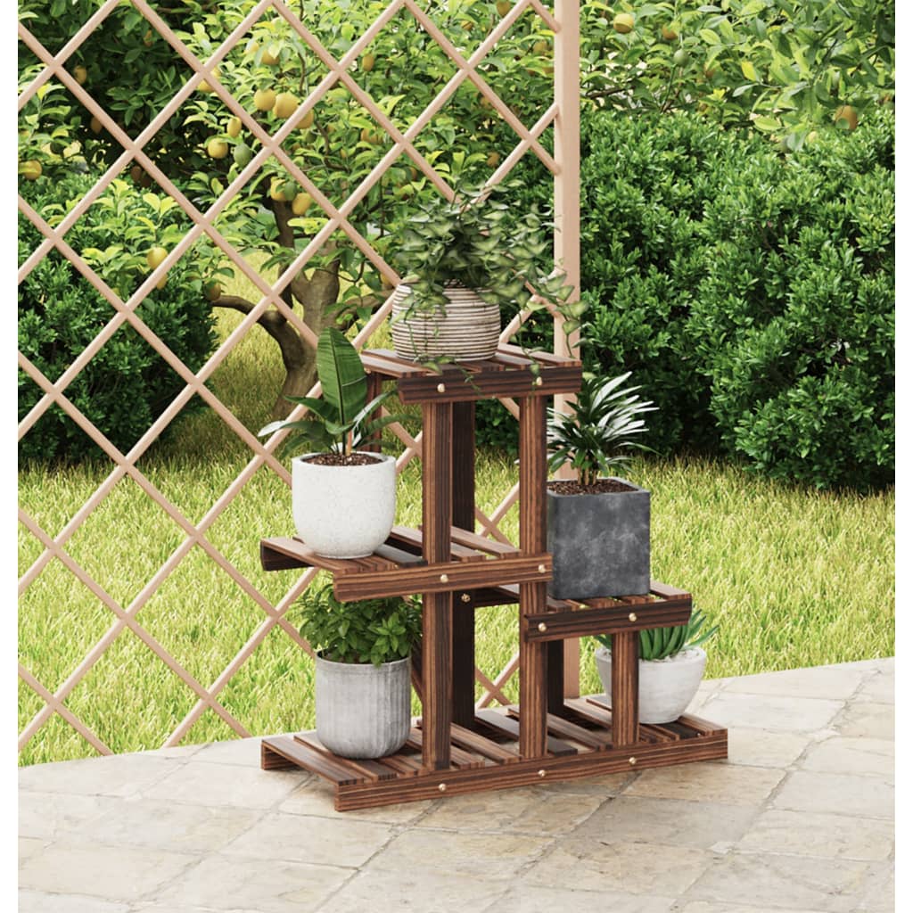 Vidaxl plant stand 58x25x51 cm solid pine wood