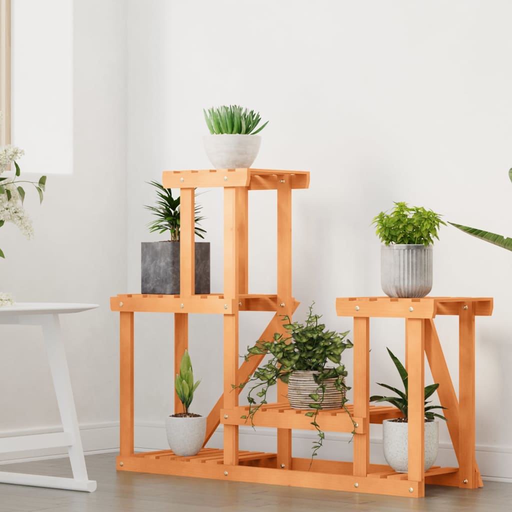 Vidaxl plant stand 90x25x73.5 cm solid pine wood