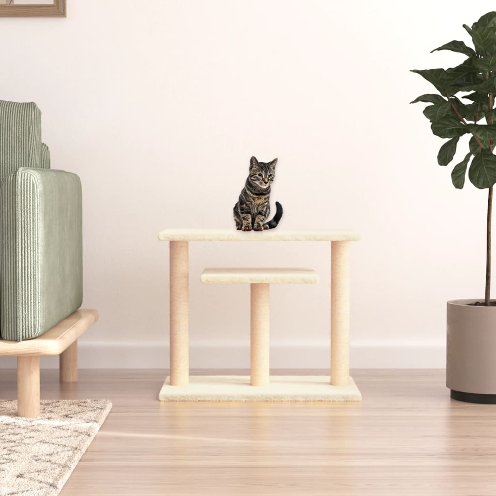 Vidaxl Scratching Post med platforme 62,5 cm creme -farvet