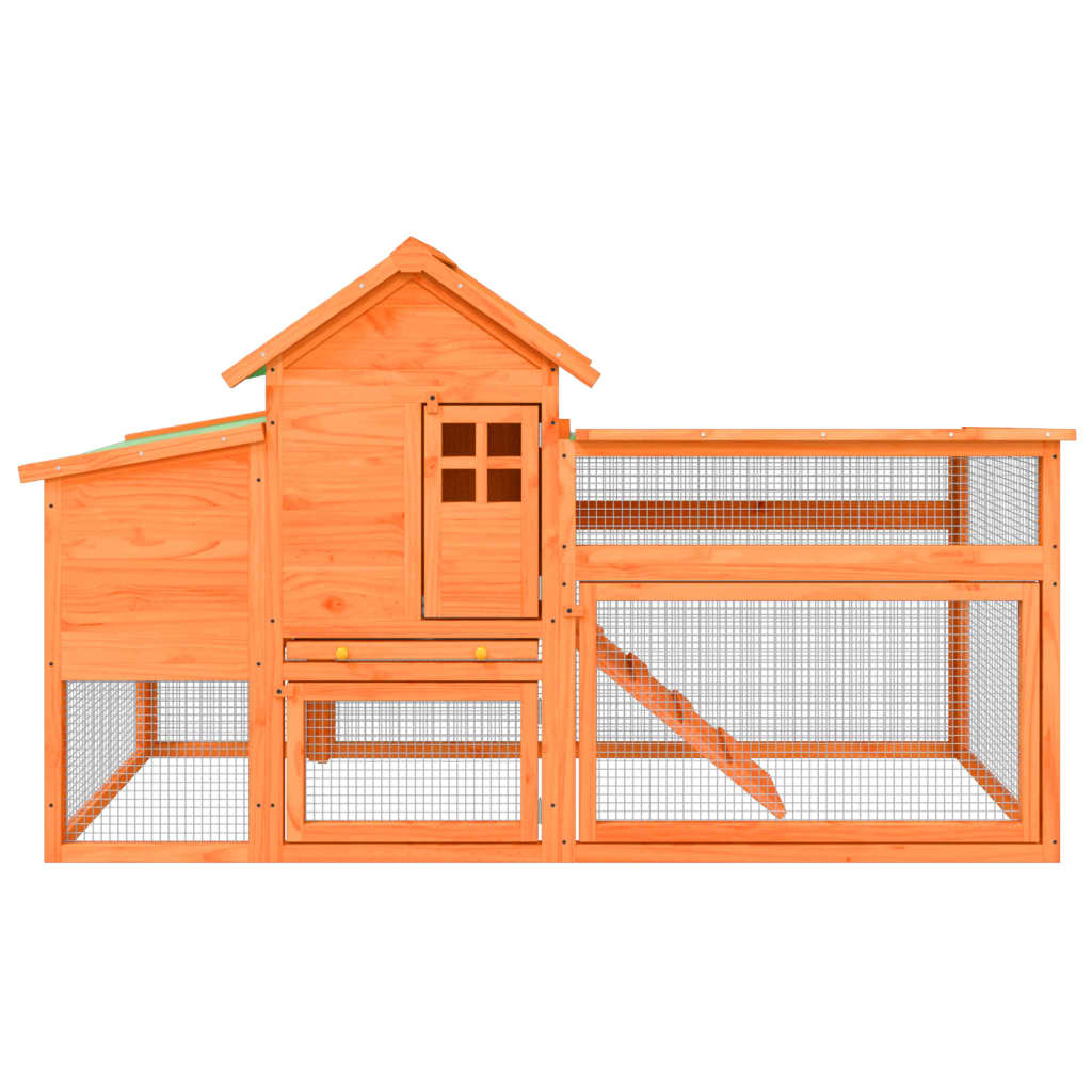Vidaxl Chicken coop 186.5x58.5x113 cm Solid pine pine brown