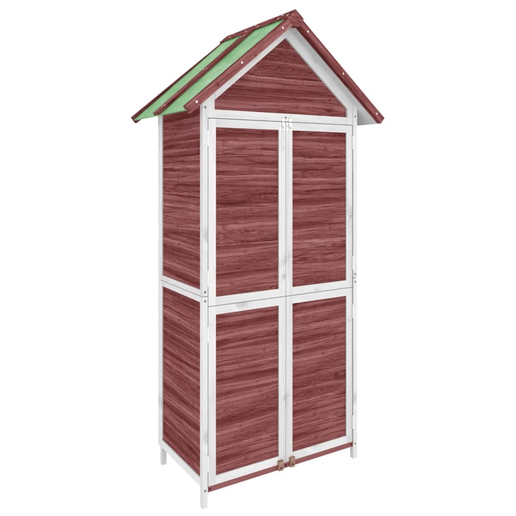 Abri de jardin Vidaxx 89x52,5x175 cm en bois de pin massif couleur moka