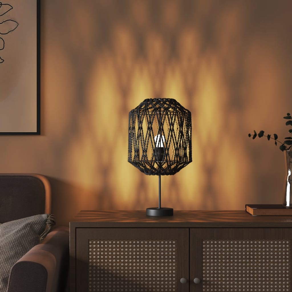 Vidaxxl Lampenschirm ø23x28 cm Eisen und Papier schwarz