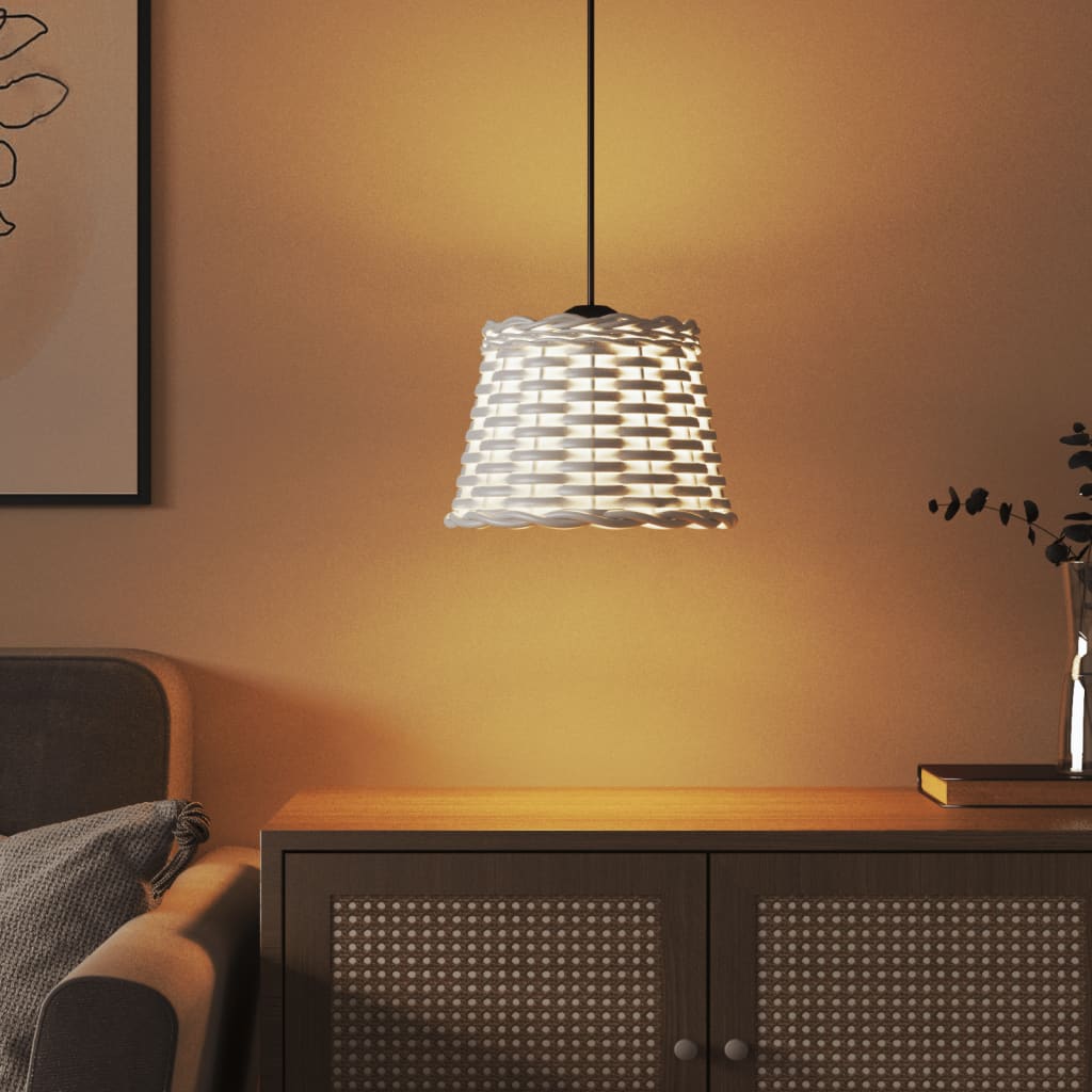 Vidaxx Deckenlampenschirm ø20x15 cm Korbgeflecht weiß