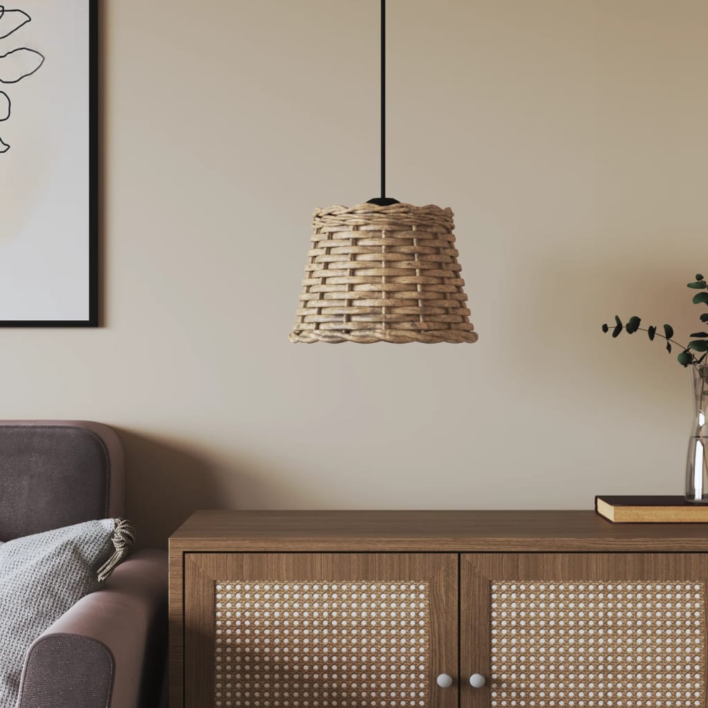 Vidaxx Deckenlampenschirm ø20x15 cm Korbgeflecht braun