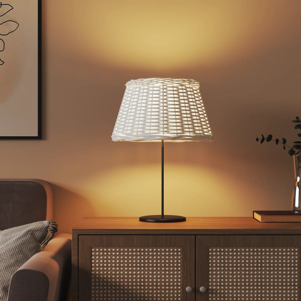 VIDAXL paralume Ø50x30 cm Wicker bianco