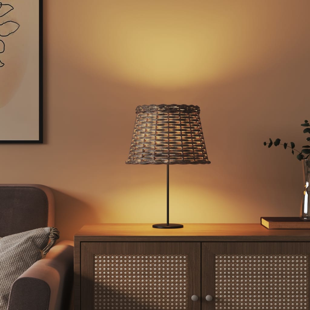 Vidaxxl Lampenschirm ø25x17 cm Korbgeflecht braun