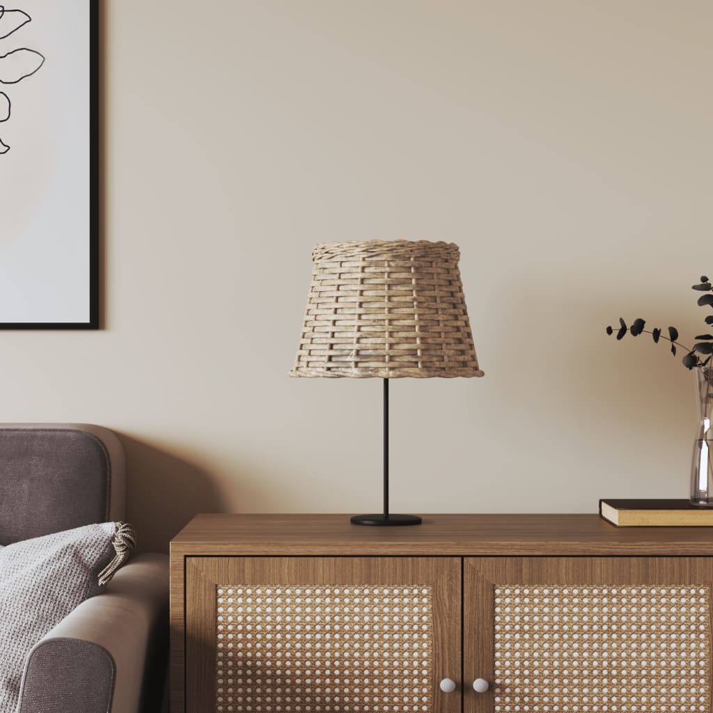 Vidaxxl Lampenschirm ø25x17 cm Korbgeflecht braun