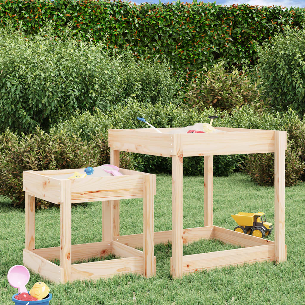 Vidaxl sand tables 2 pieces solid pine wood