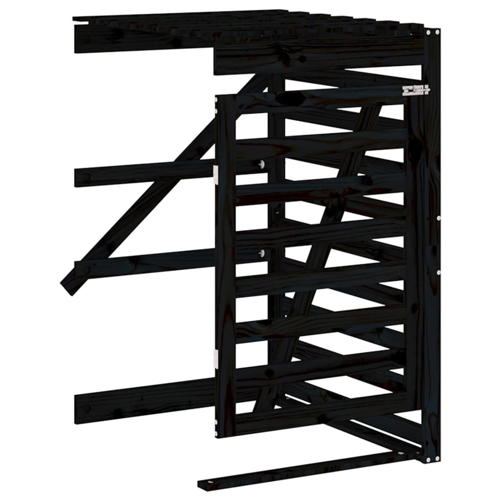 Extension de rangement conteneur Vidaxx bois de pin massif noir