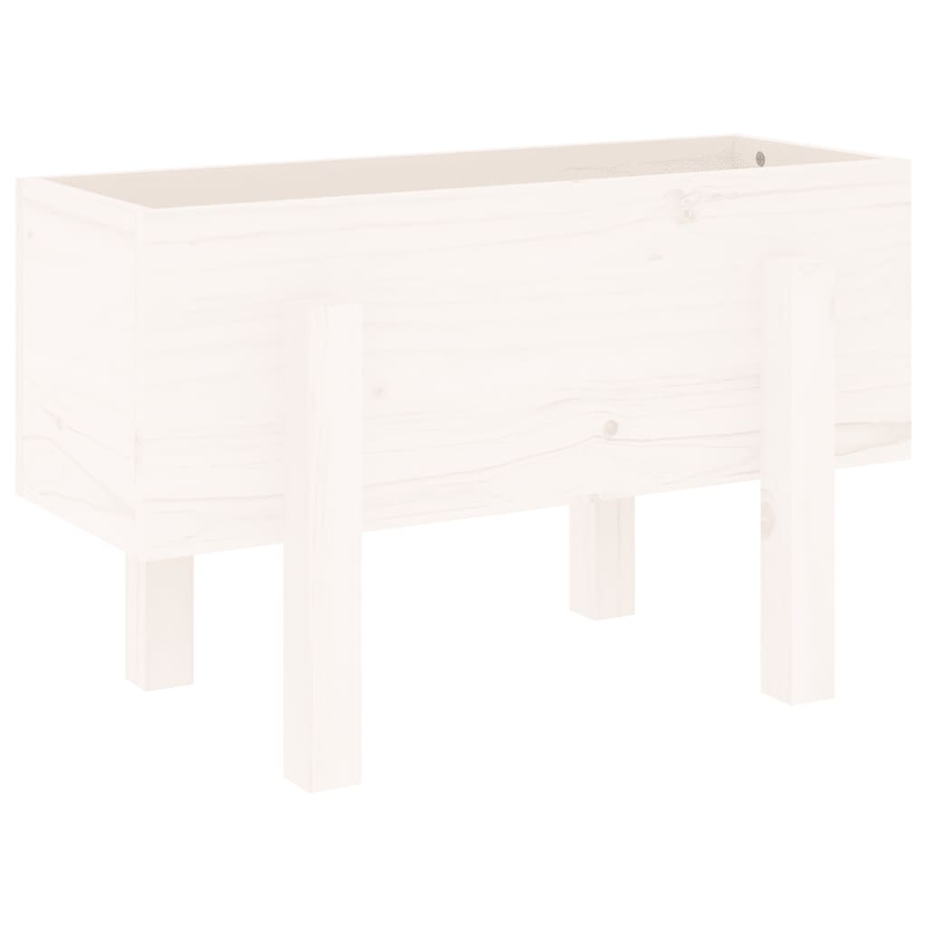Vidaxl planter 62x30x38 cm solid pinewood white