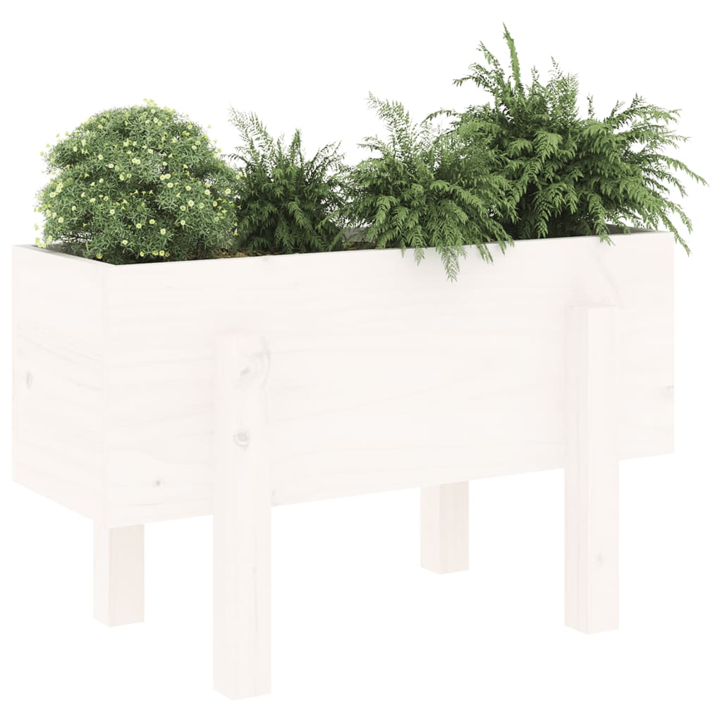 Vidaxl planter 62x30x38 cm solid pinewood white