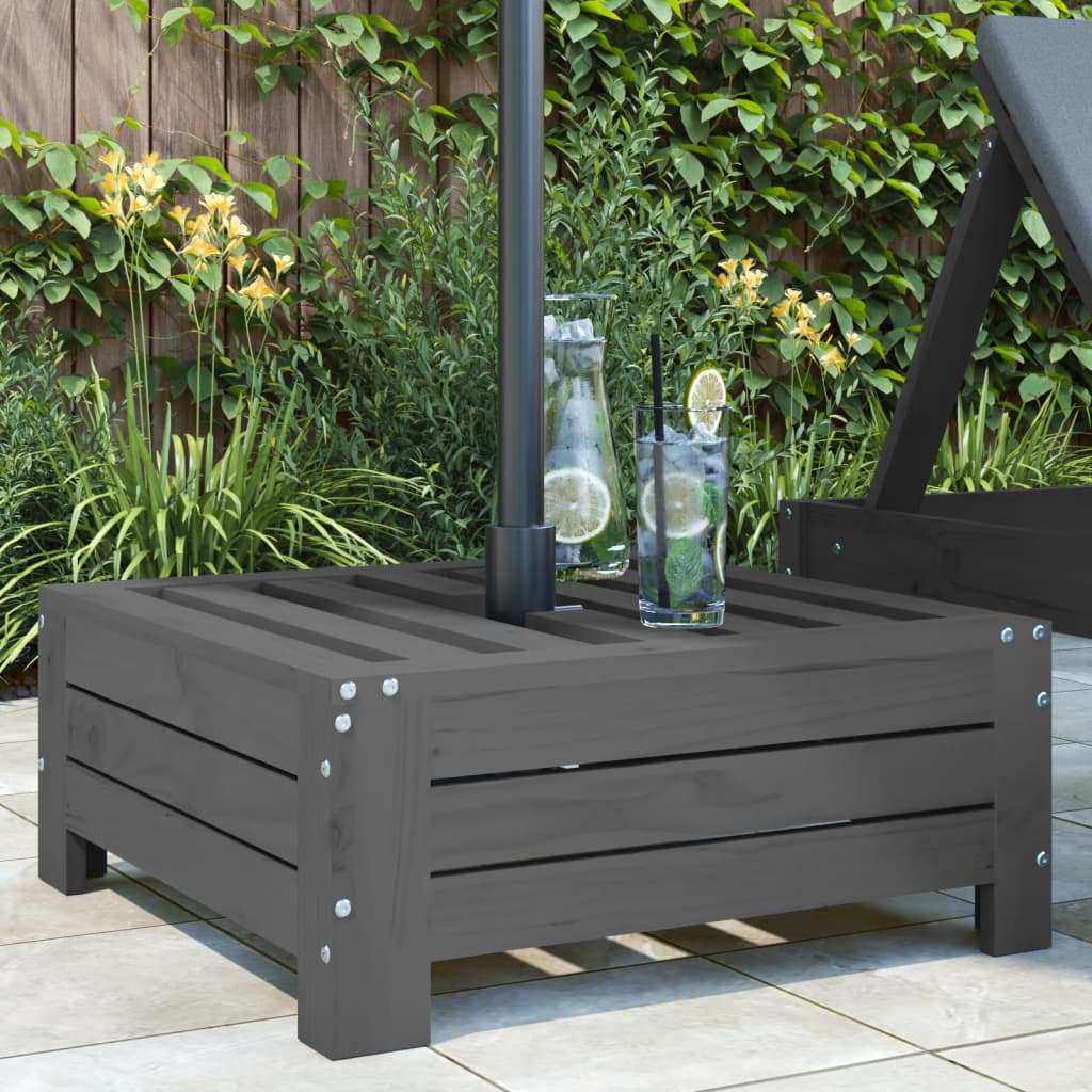 Funda para base de sombrilla Vidaxx madera de pino maciza gris