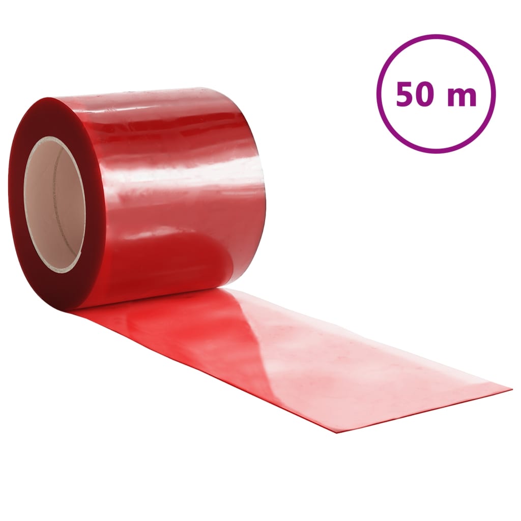 Tenda per porta Vidaxx 200x1,6 mm 50 m PVC rosso