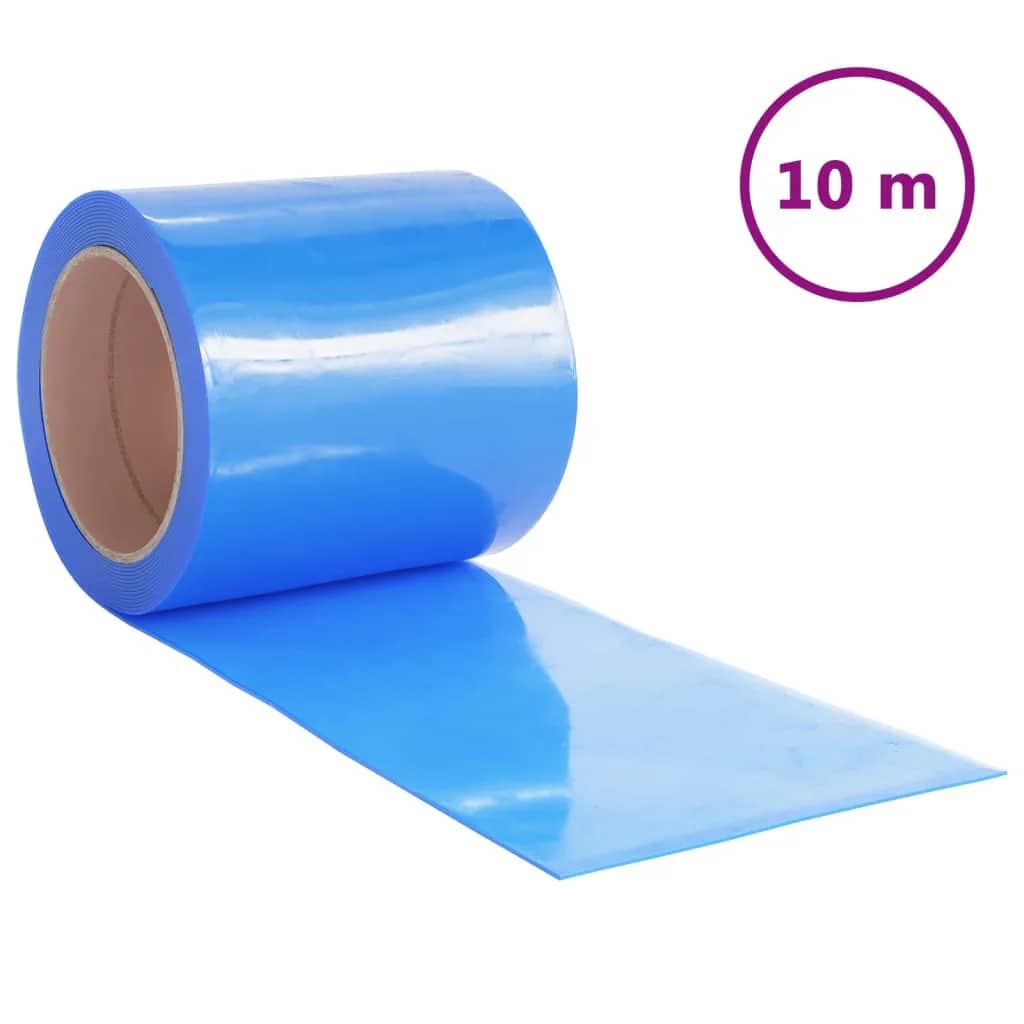 Vidaxl door curtain 200x1.6 mm 10 m PVC blue