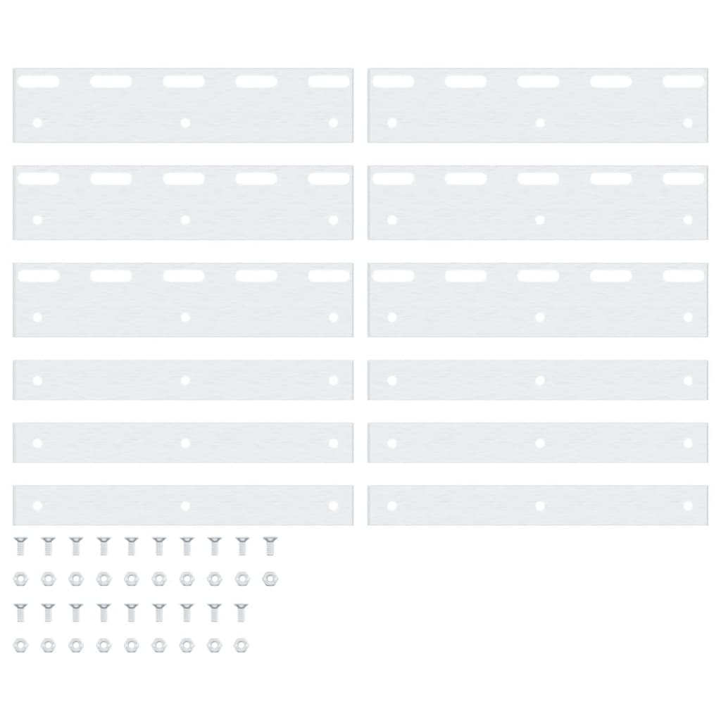 Vidaxx Verbindungsplatten 6 Stück 20 cm Edelstahl silberfarben