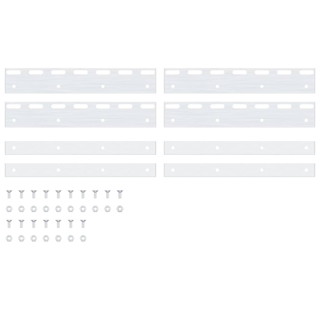 Vidaxx Verbindungsplatten 4 Stück 28 cm Edelstahl silberfarben
