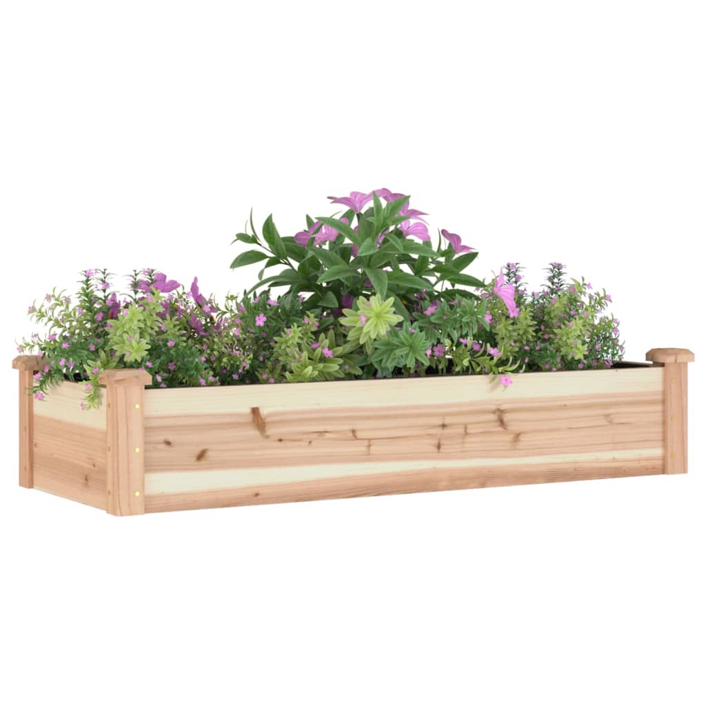 Vidaxl Raised Planter with Liner 120x45x25 cm Solid Pine Wood