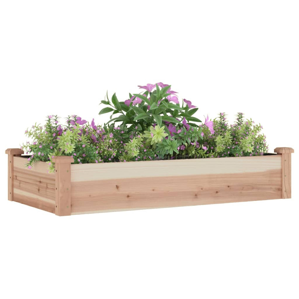Vidaxl Raised Planter with Liner 120x60x25 cm Solid Pine Wood