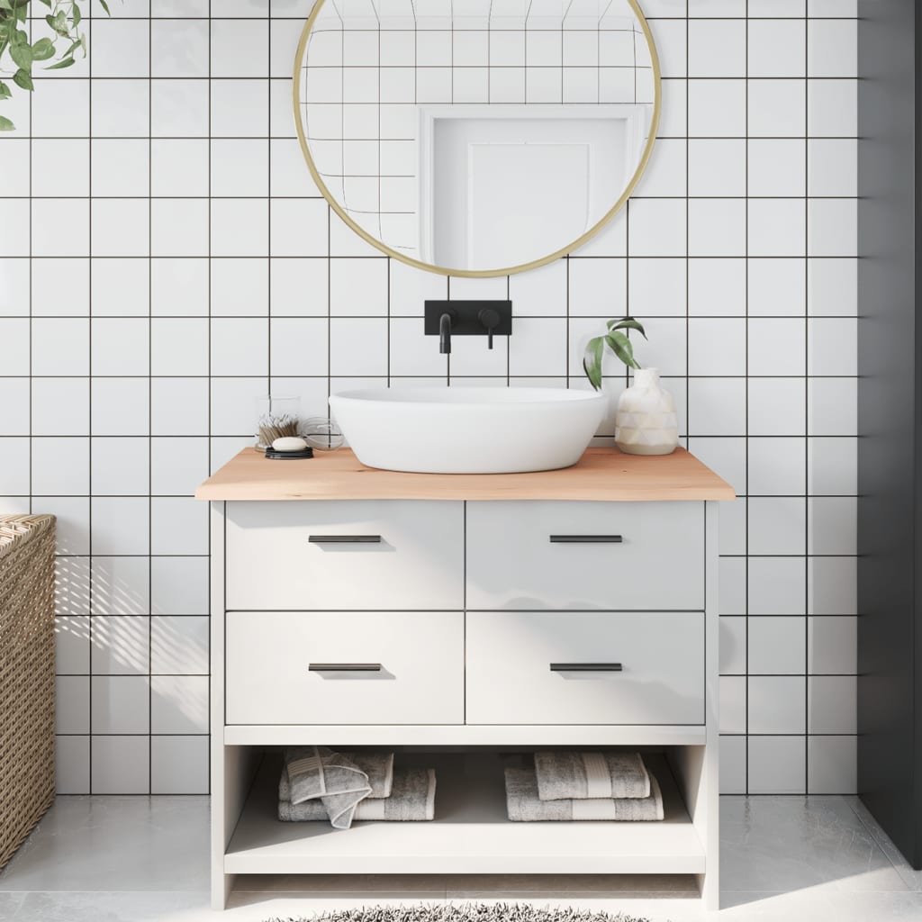 VidaXL Washbasin top 100x50x2 cm untreated solid wood