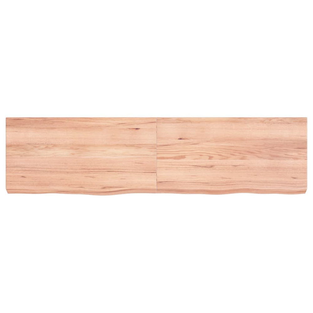Vidaxl washbasin top 120x30x(2-6) cm treated solid wood light brown