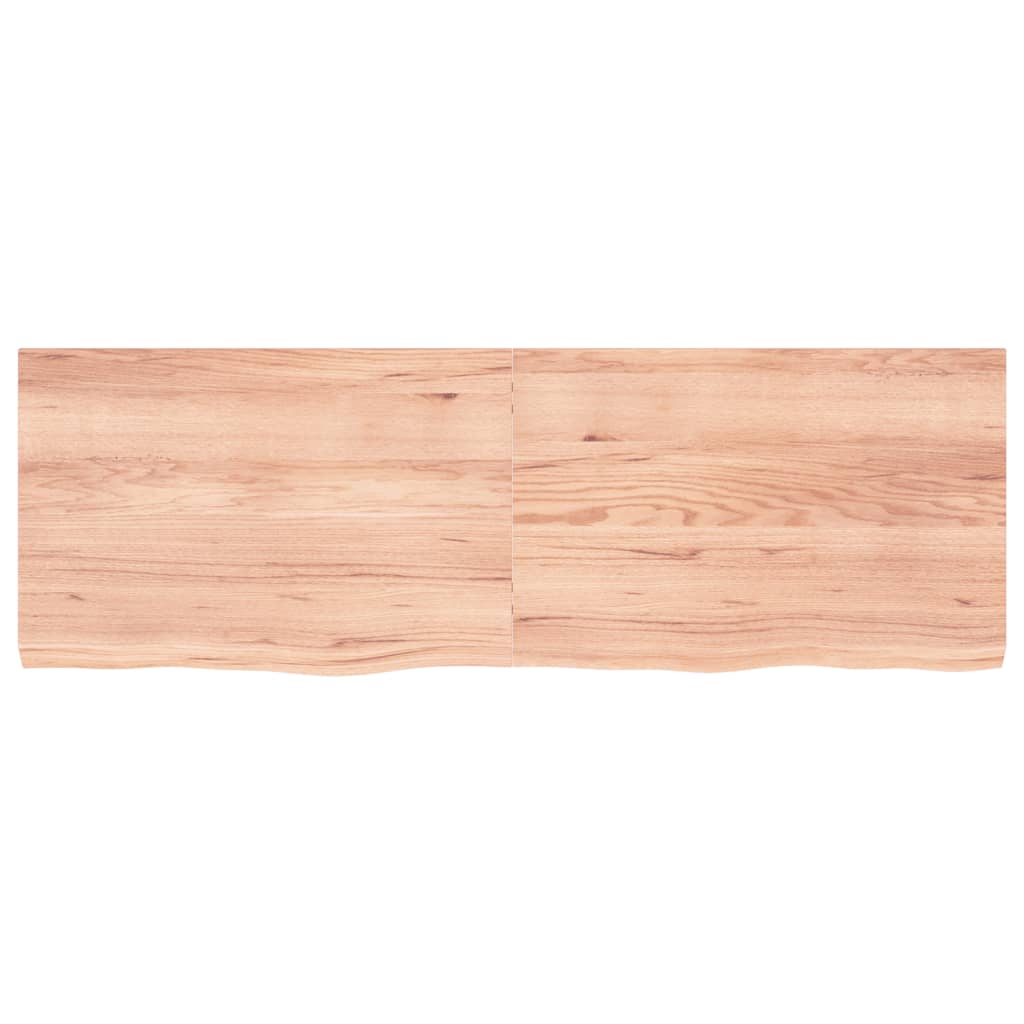 Vidaxx encimera de lavabo 180x60x (2-6) cm madera maciza tratada marrón claro