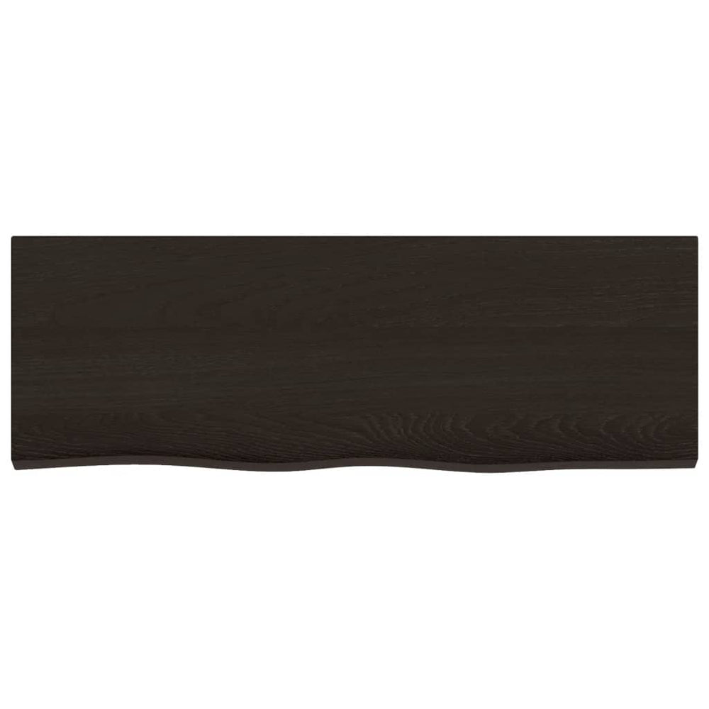 Vidaxl washbasin top 80x30x(2-4) cm treated solid wood dark brown