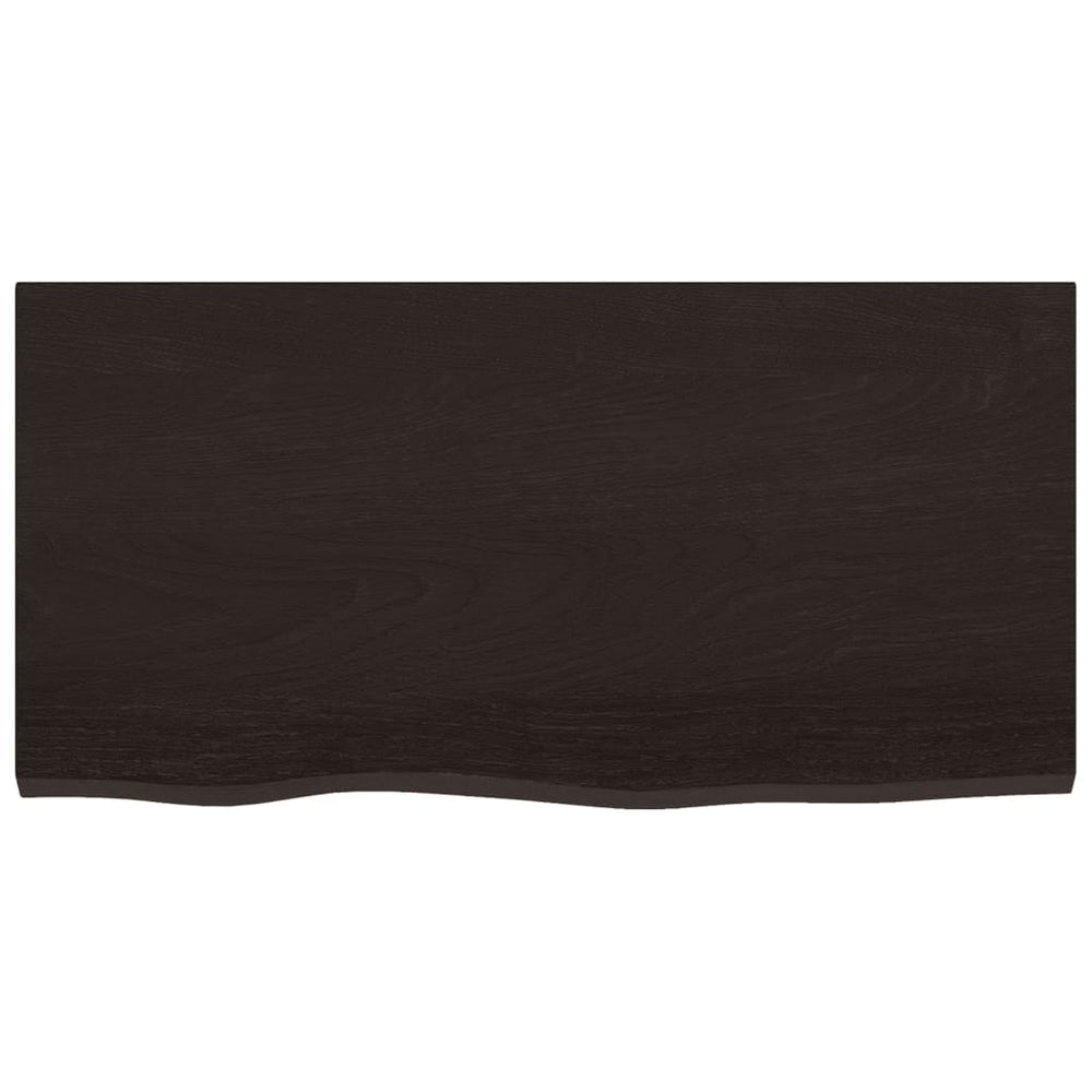 Bidaxx tvättställe topp 80x40x2 cm behandlat massivt trä mörkbrunt