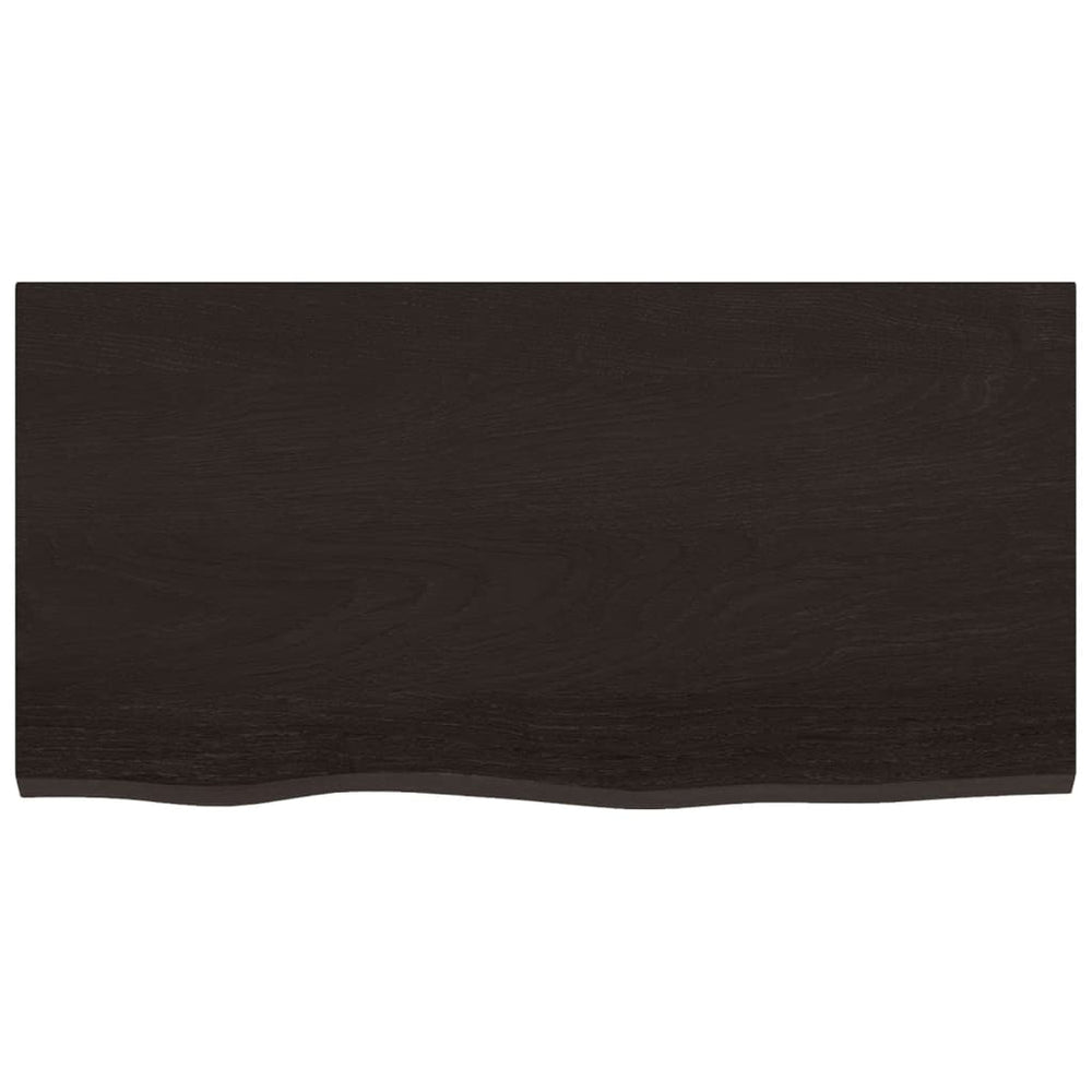 Vidaxl washbasin top 80x40x(2-6) cm treated solid wood dark brown