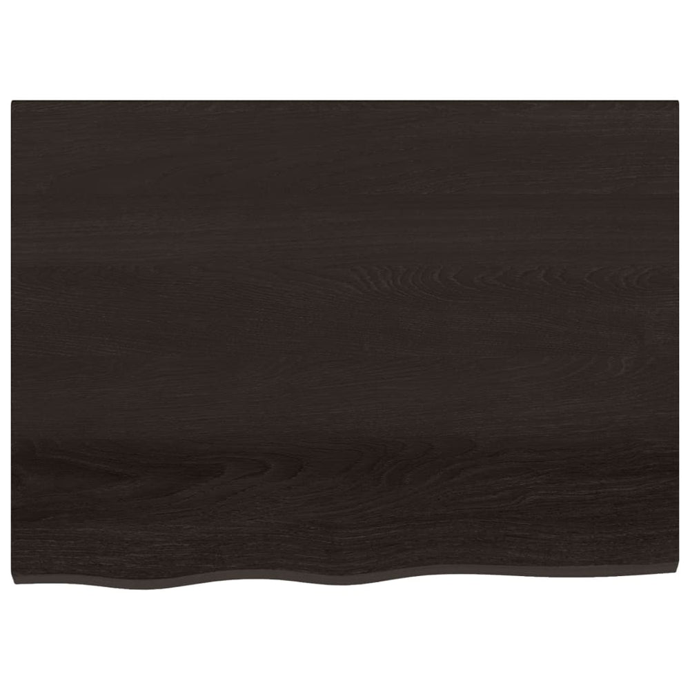 Bidaxx tvättställe topp 80x60x (2-4) cm behandlat massivt trä mörkbrunt