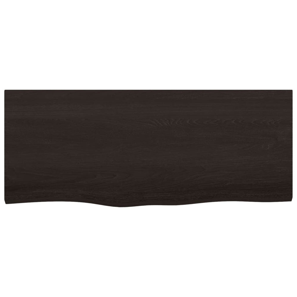 Vidaxl washbasin top 100x40x(2-4) cm treated solid wood dark brown