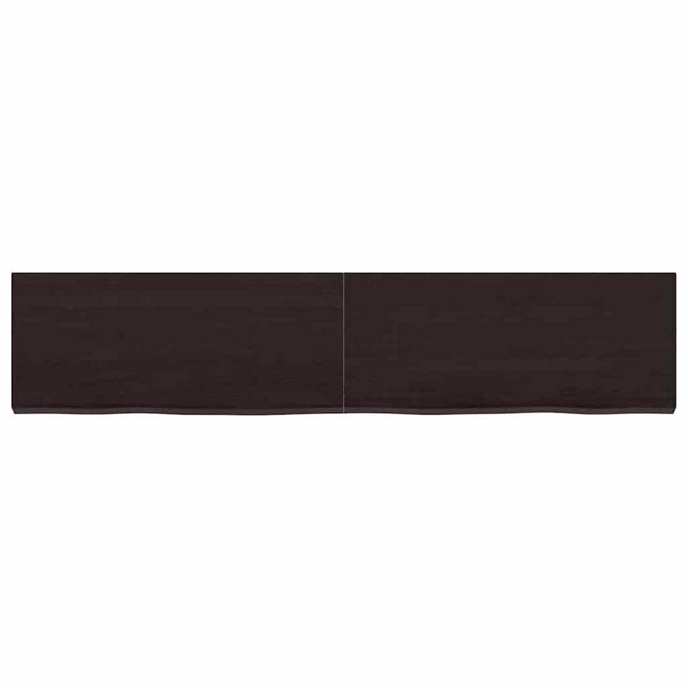 Vidaxx Washbasin Top 140x30x (2-4) cm behandlet massivt tre mørkebrunt