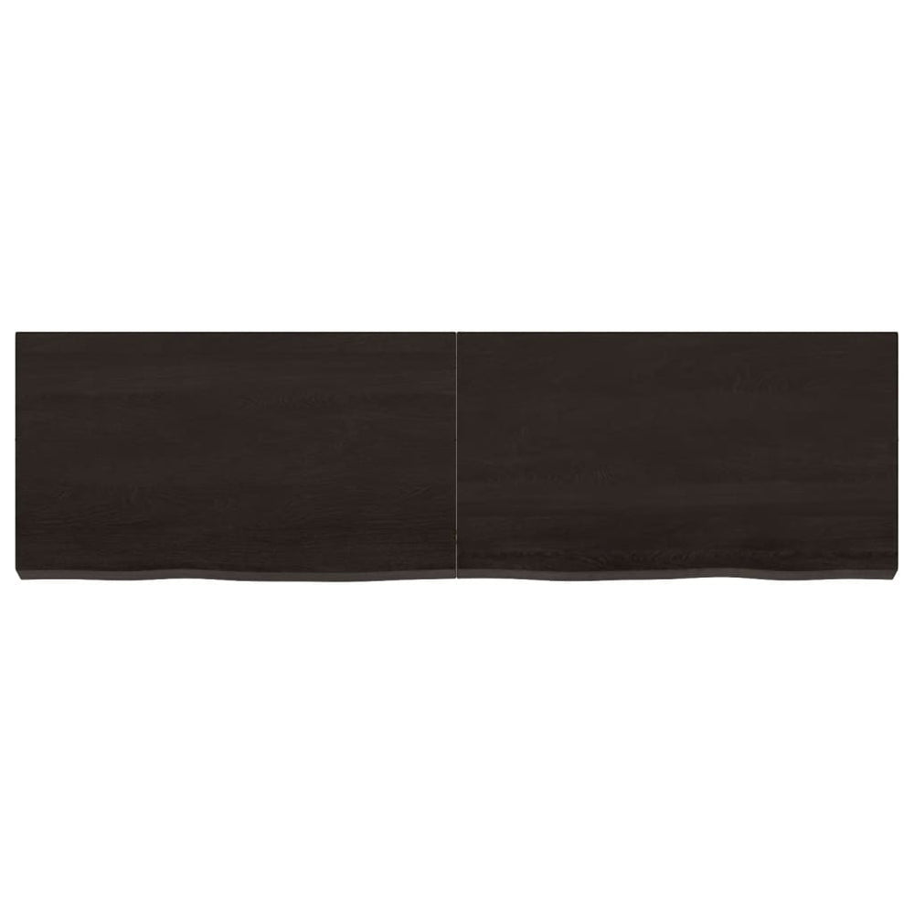 Bidaxx tvättställe topp 140x40x (2-6) cm behandlat massivt trä mörkbrunt