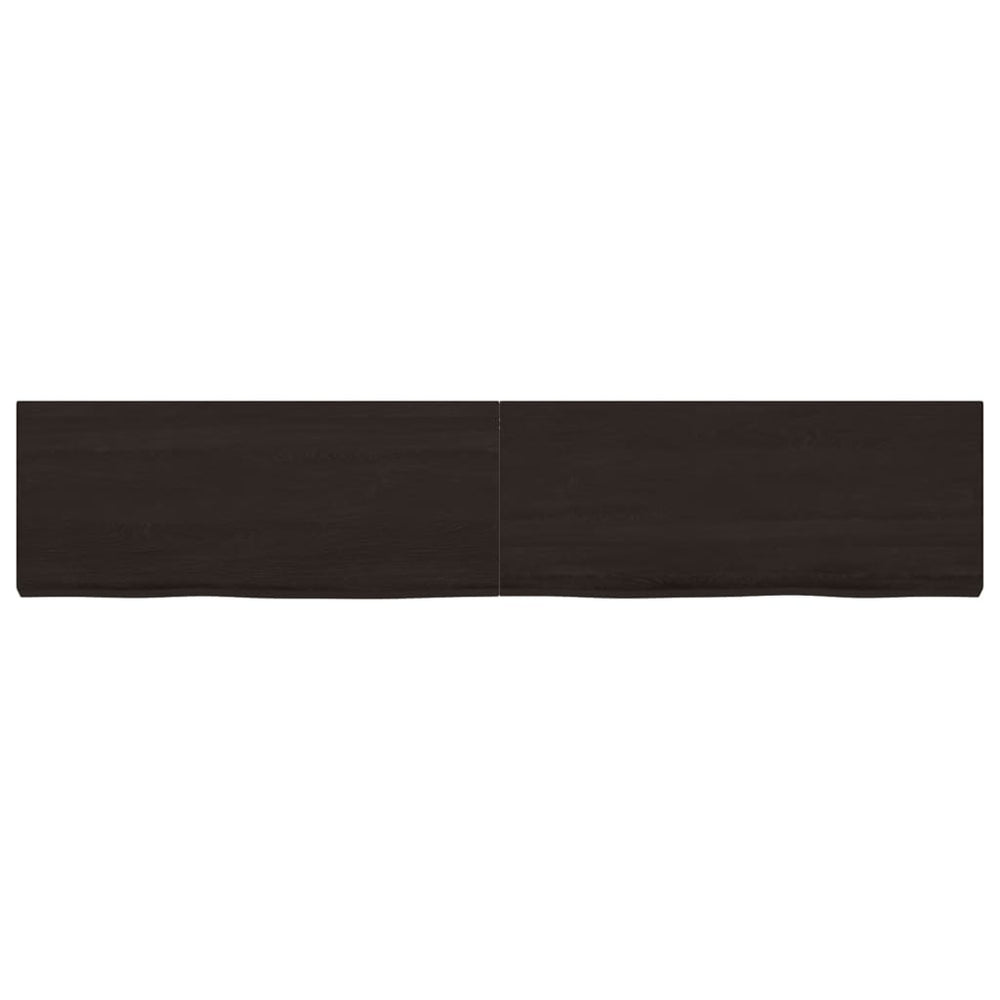 Vidaxx Waschtischplatte 200x40x (2-6) cm behandeltes Massivholz dunkelbraun