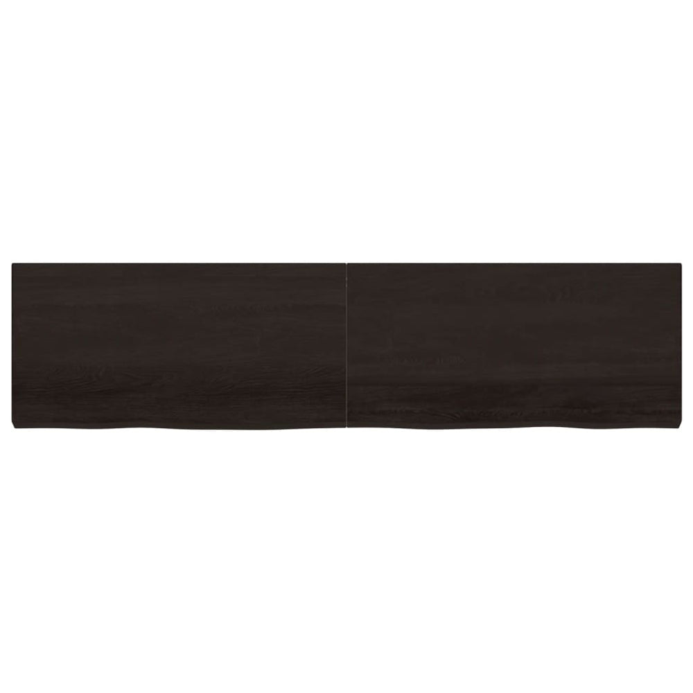 Piano lavabo Vidaxx 200x50x (2-6) cm in legno massello trattato testa di moro