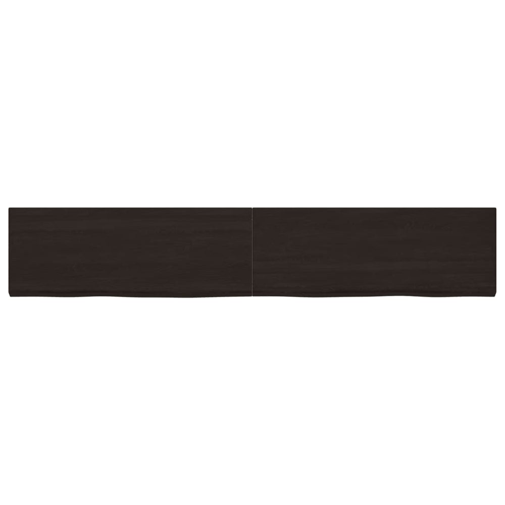 Vidaxl washbasin top 220x40x(2-4) cm treated solid wood dark brown